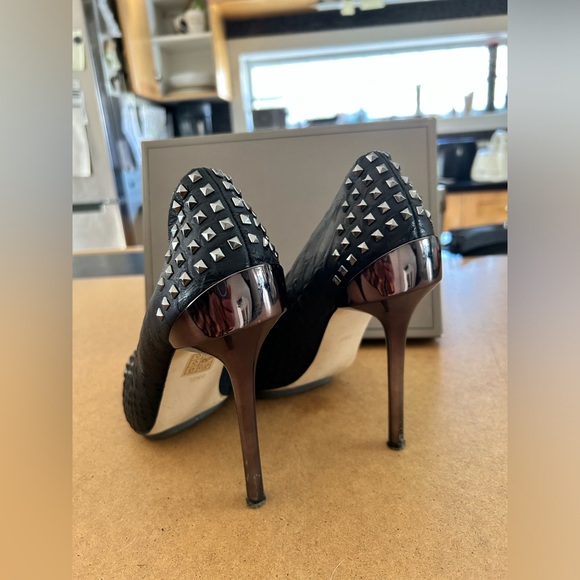 MA-PIATRA,  BLACK GLAZED PYTHON,  8.5 medium width, - Picture 2 of 10